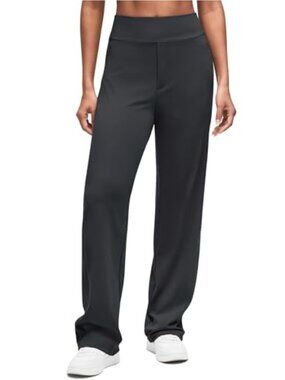 Women's Straight Leg Yoga Work Pants High Waist Pull On with Pockets
